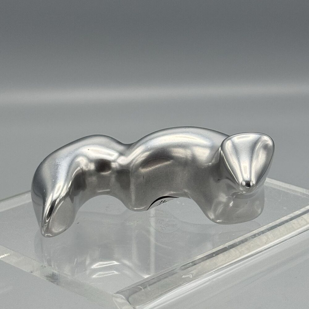 Hoselton Aluminum Sculpture No. 626 Fox Figurine Signed Canada Wildlife Vintage